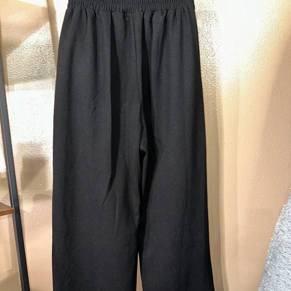 Large Black Wide Leg Dress Pants - Picture 6 of 7